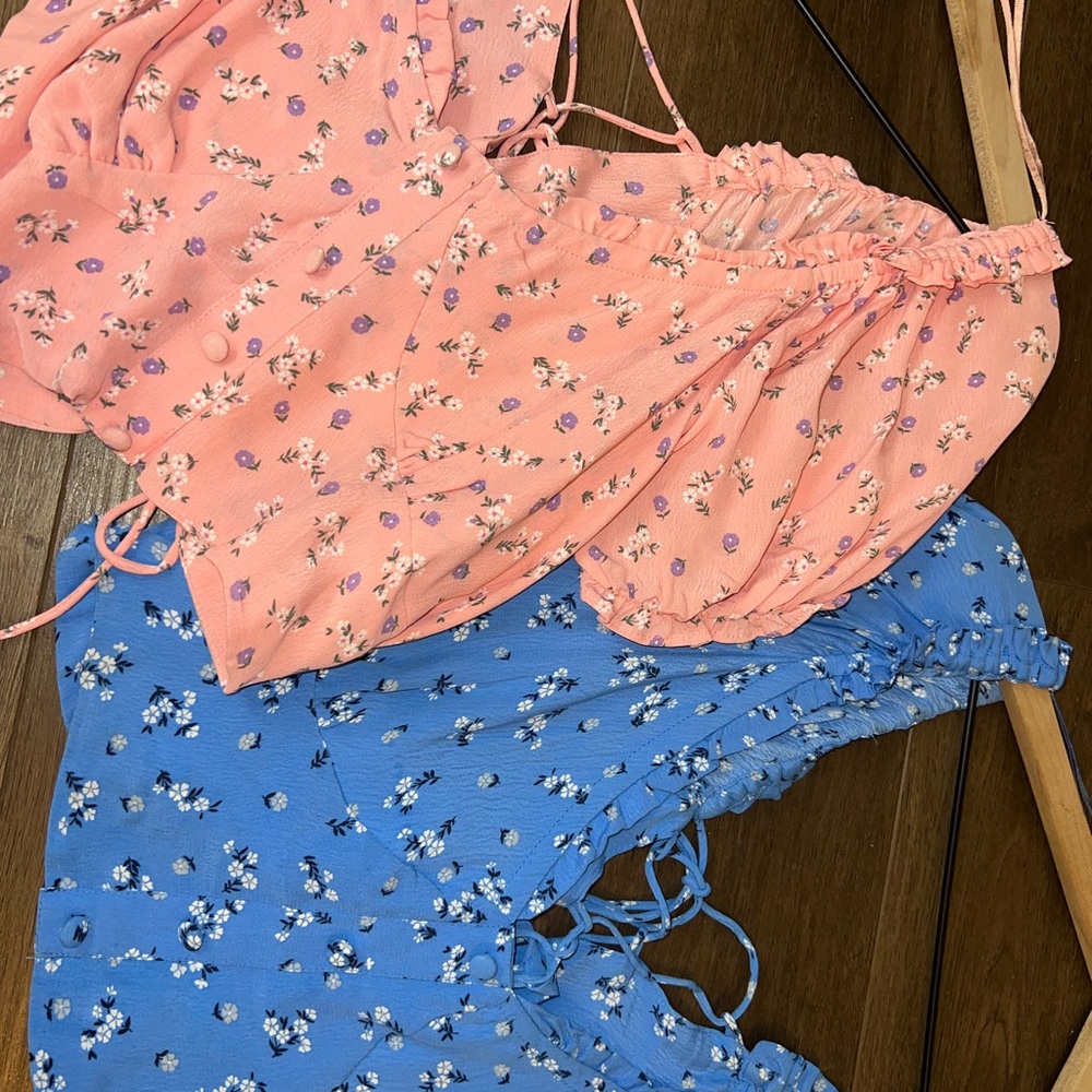 Romantic floral blouses